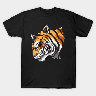 Angry Tiger - Wild Animal Cartoon Art T-Shirt